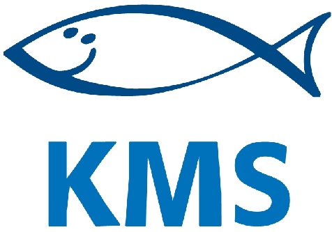 λογότυπο με ψάρι και αρχικά KMS.