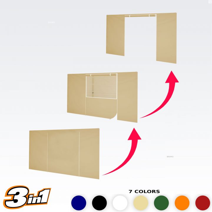 Svadobný stan s bielymi závesmi