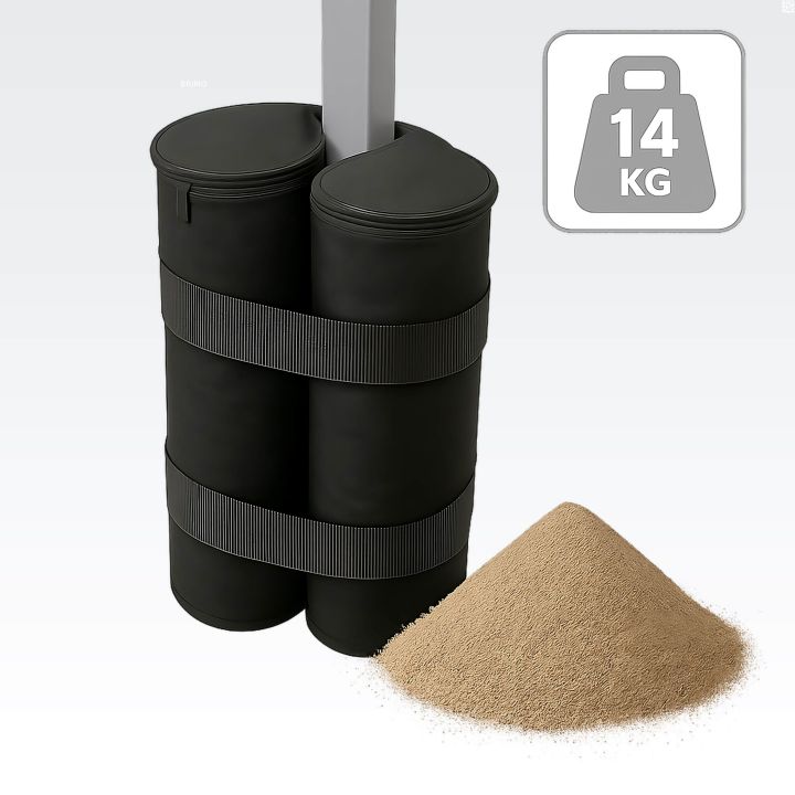 Σακίδιο βάρους άμμου για σκηνή με αναδιπλούμενα πόδια, έτοιμο προς γέμισμα με άμμο